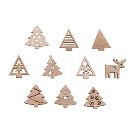 DIYEAH 300 Pcs DIY Crafts Accessories Christmas Tree Hanging Tag Nativity Crafts Centerpiece Table Decorations Tree Embellishment Christmas Tag Christmas Hanging Tag Pendant Wooden