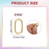 PATIKIL Spring Oval Clip Pendant Clasp, 5Pcs Spring Ring Buckle