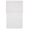 Elecrelive 2Pcs Resin Earring Molds with Holes, Round Rectangle Moon