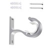 sjjjs 2 Piece Curtain Pole Bracket Set 28mm Diameter Aluminum