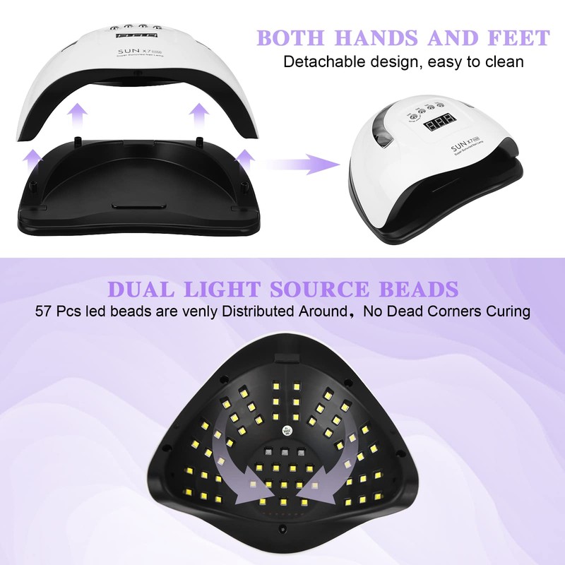 LED UV Nail Lamps 180W Nail Dryer Gel Nail Curing