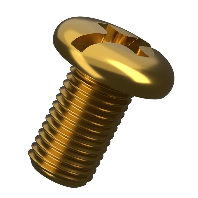 M3 (3mm x 10mm) Brass Phillips Pan Head Machine Screws