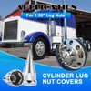 33mm x 4-3/4" Chromed Spike Lug Nuts Covers Thread-On, ABS
