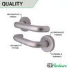 EAI Return to Door Lever on Rose | Aluminium |