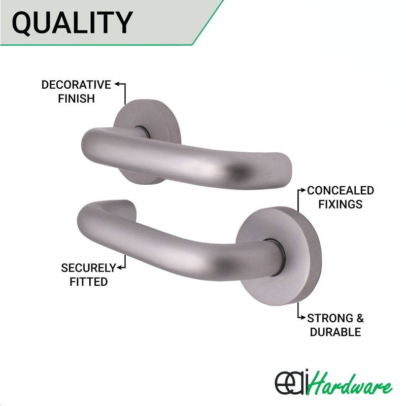 EAI Return to Door Lever on Rose | Aluminium |