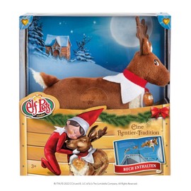 The Elf on the Shelf® Elf Pets® Reindeer Tradition Cuddly Reindeer with Illustrated Book and Golden Heart Pendant Includes Certificate of Authenticity