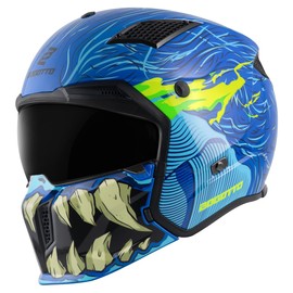 Bogotto Radic Bestia 22.06 Helmet, Blue/Black/Yellow, XL