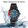 Rotating Bezel Watch Luminescent Automatic Date Analog Display Calendar Waterproof