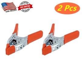Unbranded 2 Pcs 6" inch Metal Spring Clamps w/ Rubber Tips Tool Large Clips Lot Steel