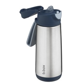 b.box Insulated Drink Bottle with Spout, Cold Insulation, Heat Retention, One Push Type, Top Level Dishwasher Safe [b.box Genuine] [Stainless Steel Sports Spout Bottle]