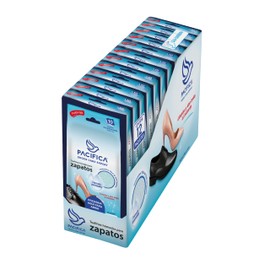 Pacifica Toallitas Húmedas Limpia Zapatos 120 Toallitas (12 Paquetes de 10 Piezas c/u)