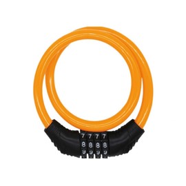 GYWHOOFT 自転車ロック ワイヤーロック 自転車 鍵 ダイヤル 4桁 暗証番号変更可能 組み合わせて使用可能 盗難防止 軽量 携帯に便利 全周長約650mm 直径12mm 軽量 防水 耐久性 携帯便利 （オレンジ色）
