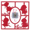 Sunfarm Moomin Silhouette Watch Little My (many) Red KC5017