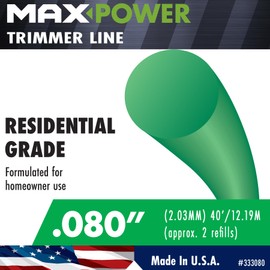 Maxpower 333080 Residential Grade Round .080-Inch Trimmer Line 40-Foot Length