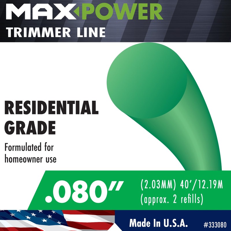 Maxpower 333080 Residential Grade Round .080-Inch Trimmer Line 40-Foot Length