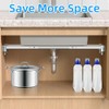 Qualward Undermount Sink Brackets,Adjustable Undermount Sink Support, Stainless Steel Installation