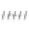 EZAUTO WRAP 10pcs Orange Billet Aluminum Fender Bumper Washer Bolt