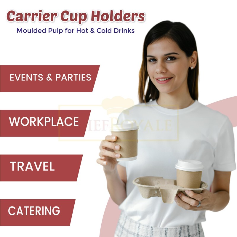 Chef Royale 2 cups holder tray for Tea - Hot