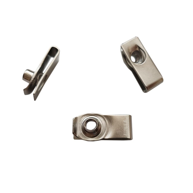 1/4"-20 Long Stainless Steel U -Style Clip-On Nut,U-Type Fasteners (Pack