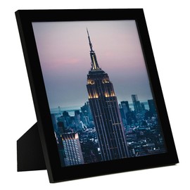 Frame Amo 11x12 Black Modern Picture Frame, 1 inch Border, Acrylic Front, for Wall or Table