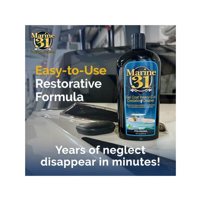Marine 31 Heavy-Cut Gel Coat Oxidation Cleaner | Removes Oxidation