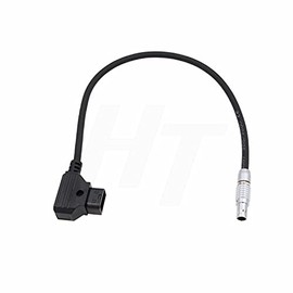 HangTon High Flex D-Tap P-Tap a 0B 2 Pin Cable de alimentación Macho para Teradek Bolt Bond, Transvideo SmallHD 703 Monitor, Zacuto, Z CAM E2 F6 S6 Cámara EVF 30cm