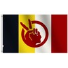 American Indian Movement Flag 3x5 Ft Large, Shiny Satin Fabric