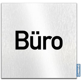 Türschilder24 Aluminium Dibond Door Sign 120 x 120 x 3 mm Office 100% Made in Germany (A: Office (Text))