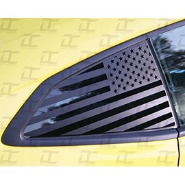 Decal Concepts American Flag Rear Quarter Window Accent Decal Kit - Fits Camaro (2016-2022) (Flat Back)
