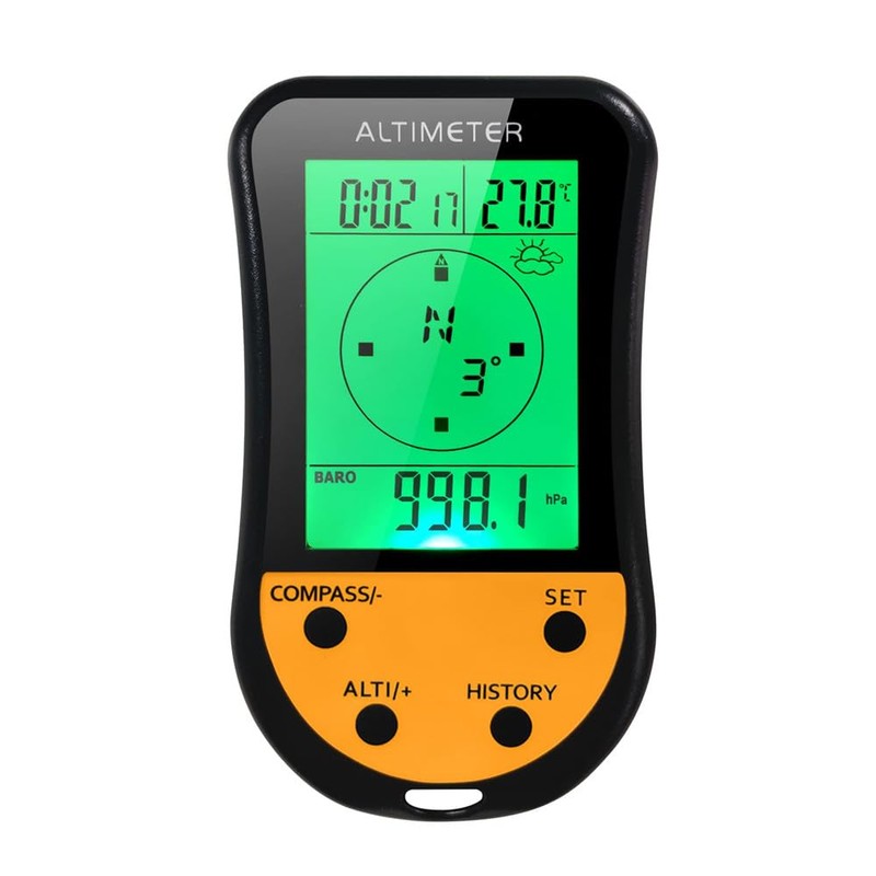 8-in-1 Multifunctional Electronic Altimeter, Barometer, Compass, Thermometer, Weather Forecast, Clock,