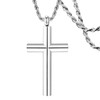 DXIUORF Gothic Kreuz Halskette für Männer Jungen Frauen,Silber Punk Kreuz
