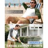Huukeay 3 Pack Men's 3/4 Sleeve Shirts Cotton Crew Neck