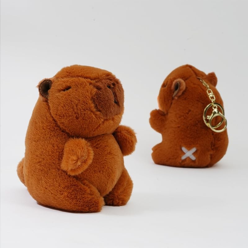 Clearstone Capybara Plush Keychain Chabimaru Tail, 7.3 inches (18.5 cm),