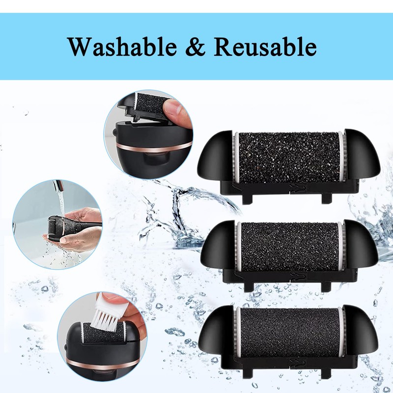 CIVYPRO Extra Coarse 3 Refill Rollers for Electric Feet Callus