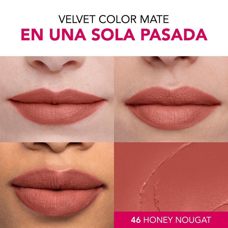 Bourjois, Rouge Velvet Ink Lipstick, 46 Honey Nougat, 2.4 g