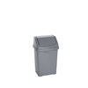 Plastic Swing Bin with Swing Lid Silver Dustbin 8L Litre