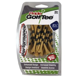 PRIDE GOLF TEE Performance Striped Golf Tees (Pack of 30), 3-1/4", Natural,EVS3143053