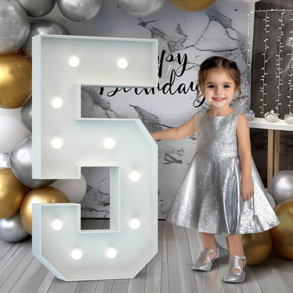 Marquee Numbers 4 Feet Tall: Large 5th 15th 25th 50th
