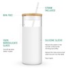 Tronco 20 oz Glass Tumbler with Lid and Straw, Iced