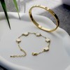 KARCCI 18K Gold Plated Lucky Bracelet and Friendship Love Bangle