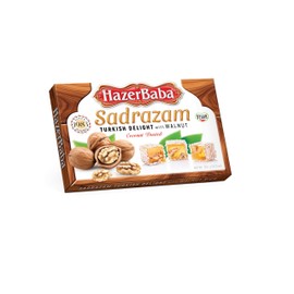 Hazer Baba Premium Turkish Delight Candy, Sadrazam Double Walnut Coconut Dusted, Gourmet Snack Box, Traditional, Vegan Snack, Lokum, Unique Sweets, Loukumi, Delicias Turcas, Halal, Kosher, 10.5oz (300g)