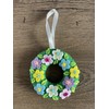 Handmade felt Easter decoration, hanging spring ornament - wreath