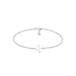 Elli Women's Aeroplane Travel Filigree Bracelet in 925 Sterling Silver, Sterling Silver Metal, None