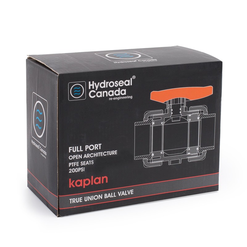 HYDROSEAL Kaplan 1/2" PVC True Union Ball Valve with Full