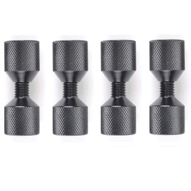 ZHSYMX 1-1/8" Two Hole Pins Pipe Fitter 6061 Aluminum Lightweight Construction 2 Hole Pins For Pipe Fitting with Anodized Oxide Finish Black 4PCS