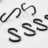 YFelomatric Aluminium S Hooks Pack of 12, Black, Suitable for