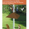 Khordin Metal Squirrel Baffle for 4x4 Post, Outside Wooden Pole