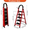 Folding Step Stool,Portable Folding Ladder with Handgrip and Anti-Slip Wide