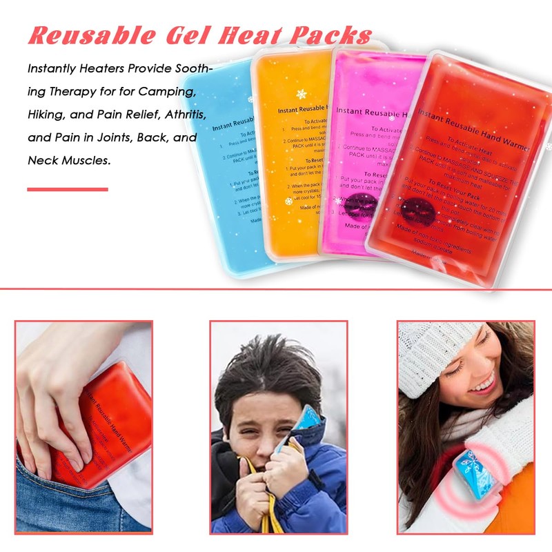 Reusable Snap Heat Pack, Hand Warmers Boil Click Heat Pocket