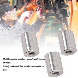 Round Rod Coupling Nut 304 Stainless Steel Coupling Nut, M5x0.8 12 L16mm, 20Pcs for Home Maintenance, and Mechanical Use